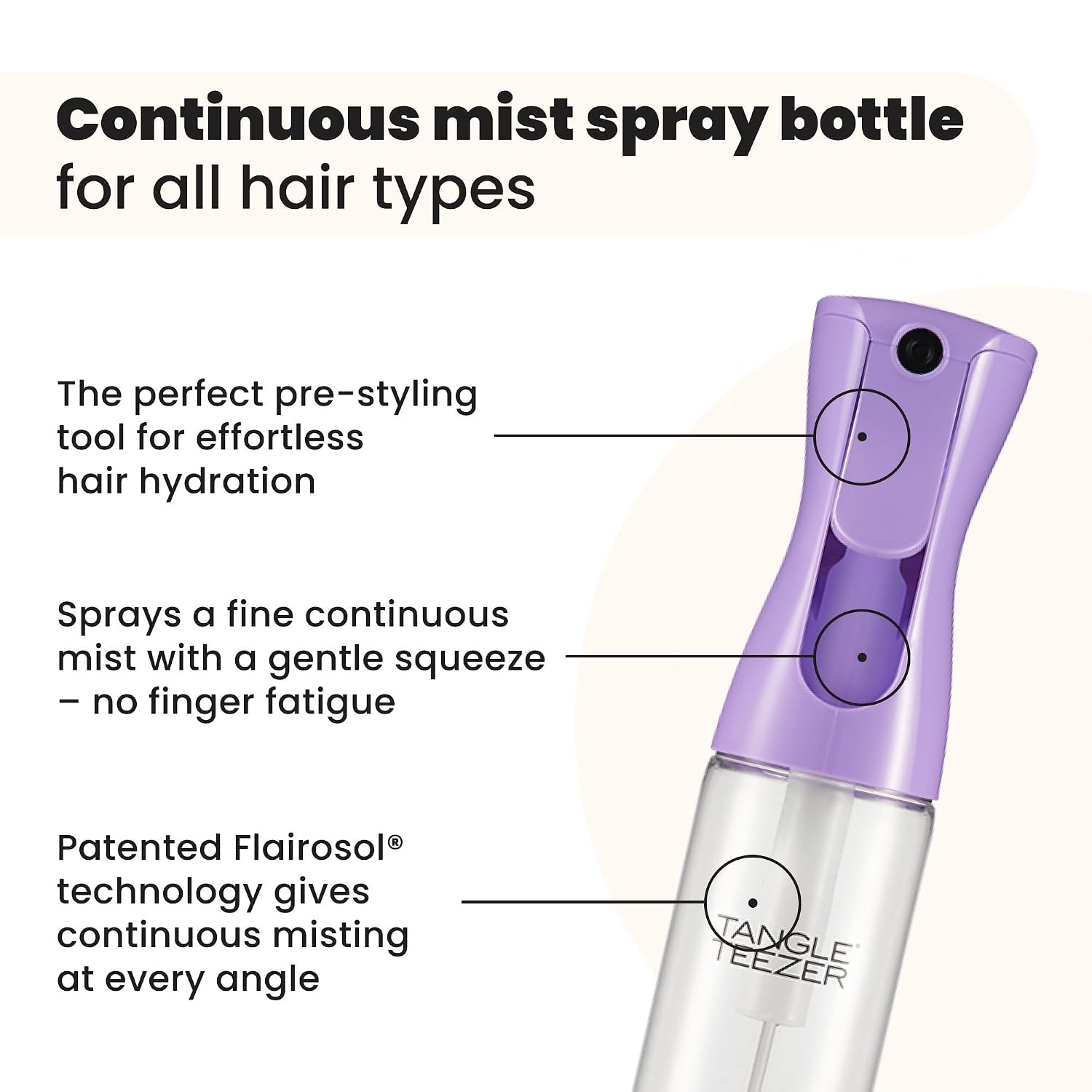 image:imageTANGLE TEEZER TravelSize Fine Mist Spray Bottle 61 oz Millennial PinkLilac