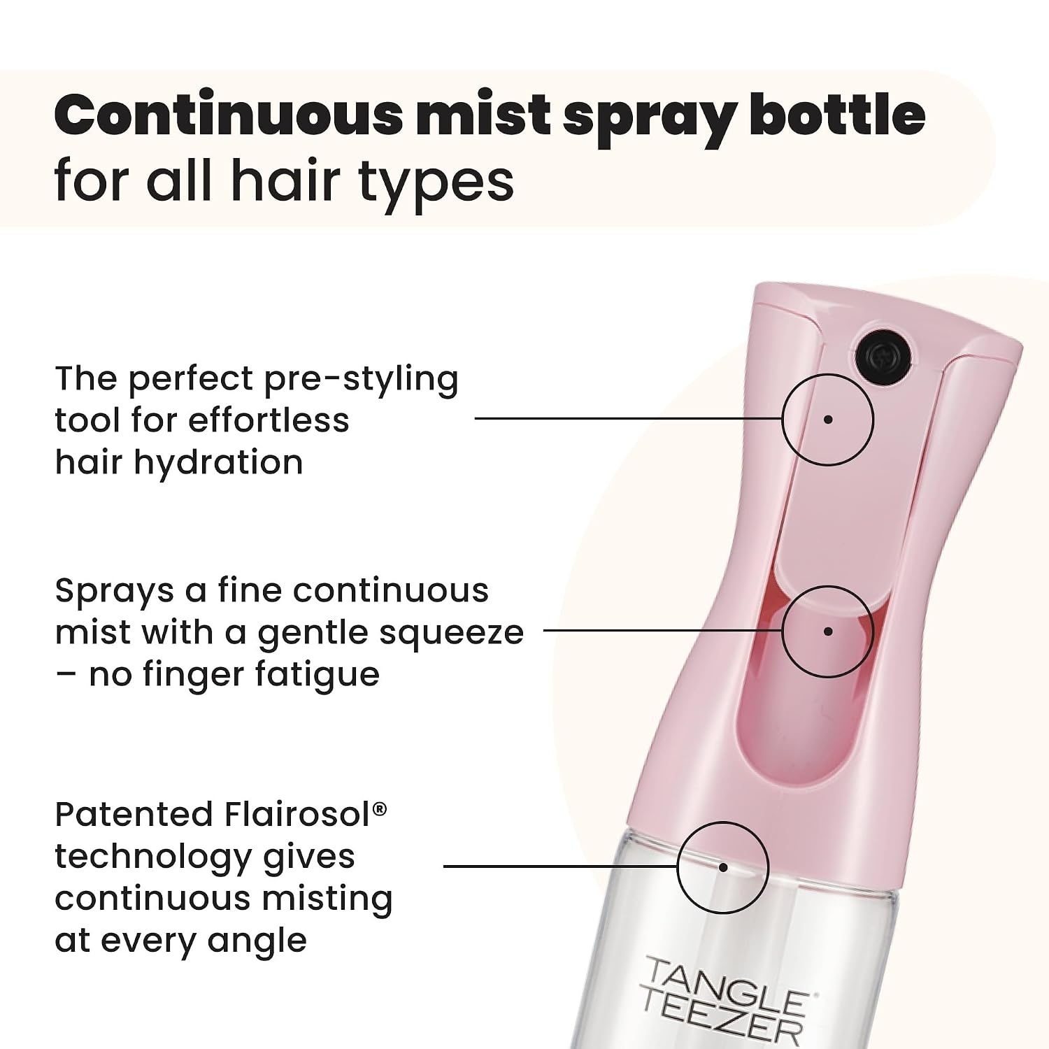 image:imageTANGLE TEEZER TravelSize Fine Mist Spray Bottle 61 oz Millennial PinkMillennial Pink