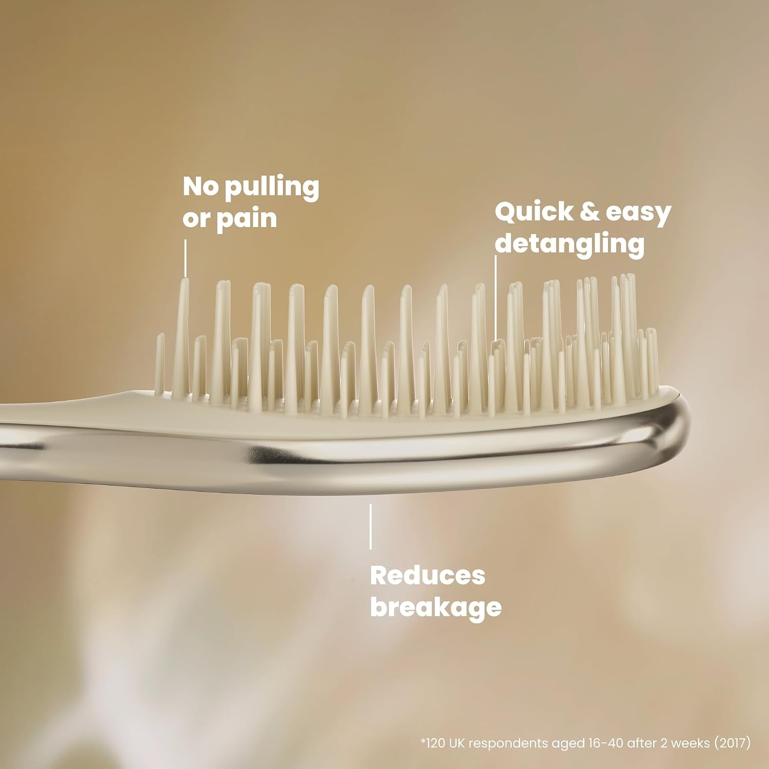 image:imageTangle Teezer Chrome Ultimate Detangler Brush Straight to Curly GoldChampagne Gold