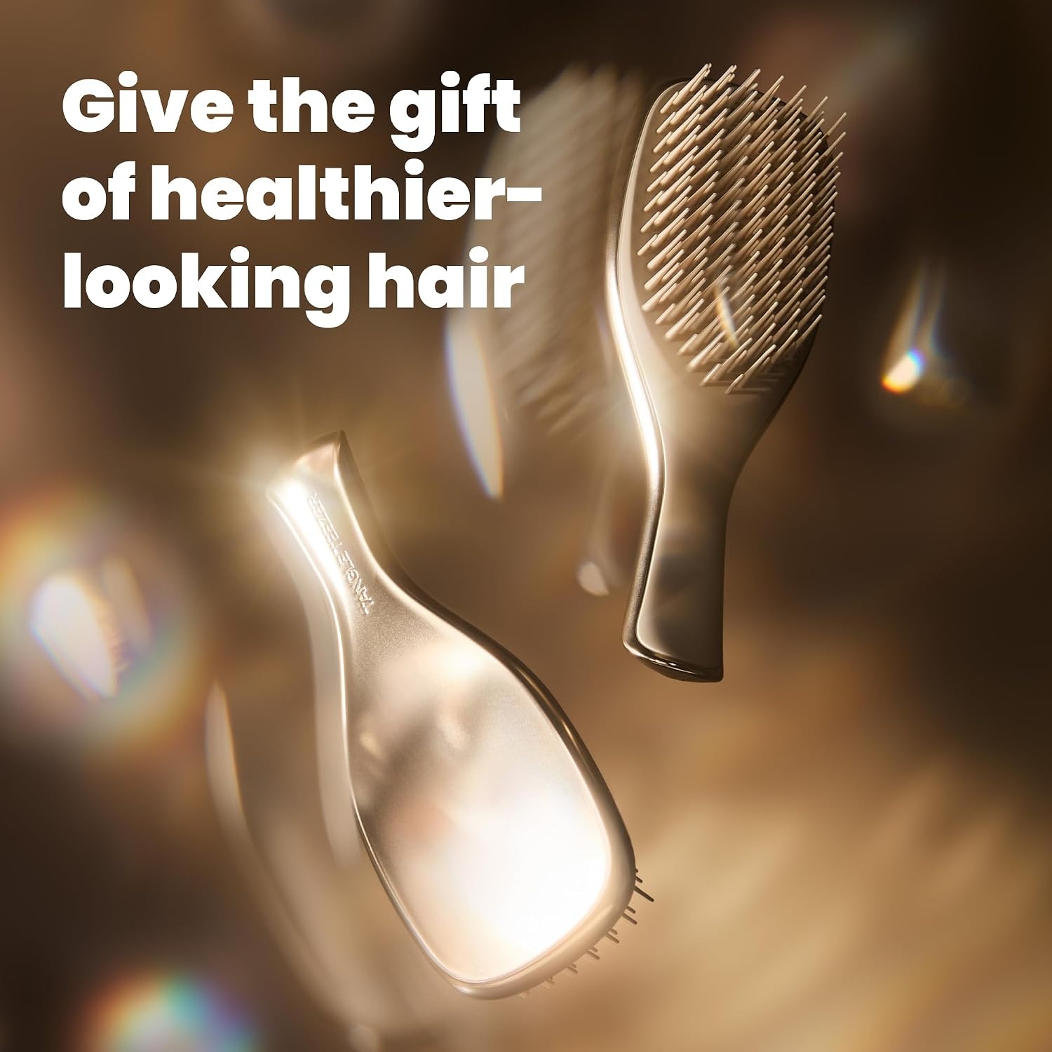 image:imageTangle Teezer Chrome Ultimate Detangler Brush Straight to Curly GoldChampagne Gold