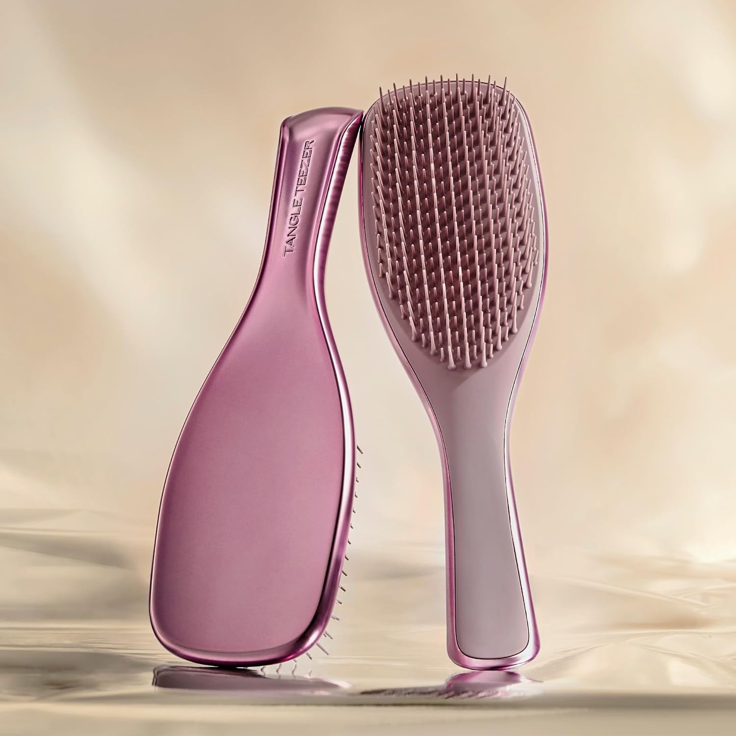 image:imageTangle Teezer Chrome Ultimate Detangler Brush Straight to Curly GoldMauve