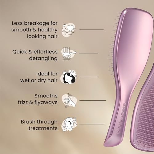 image:imageTangle Teezer Chrome Ultimate Detangler Brush Straight to Curly GoldMauve