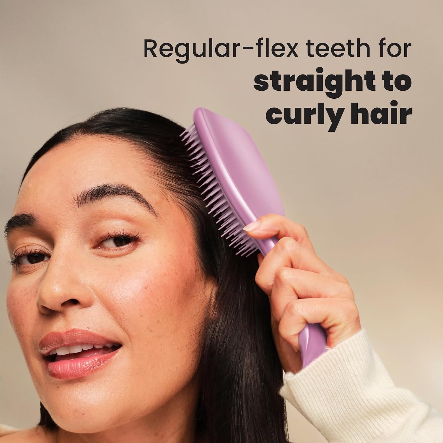 image:imageTangle Teezer Chrome Ultimate Detangler Brush Straight to Curly GoldMauve