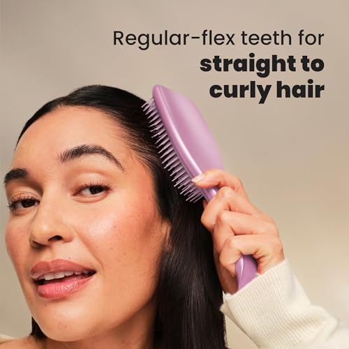 image:imageTangle Teezer Chrome Ultimate Detangler Brush Straight to Curly GoldMauve