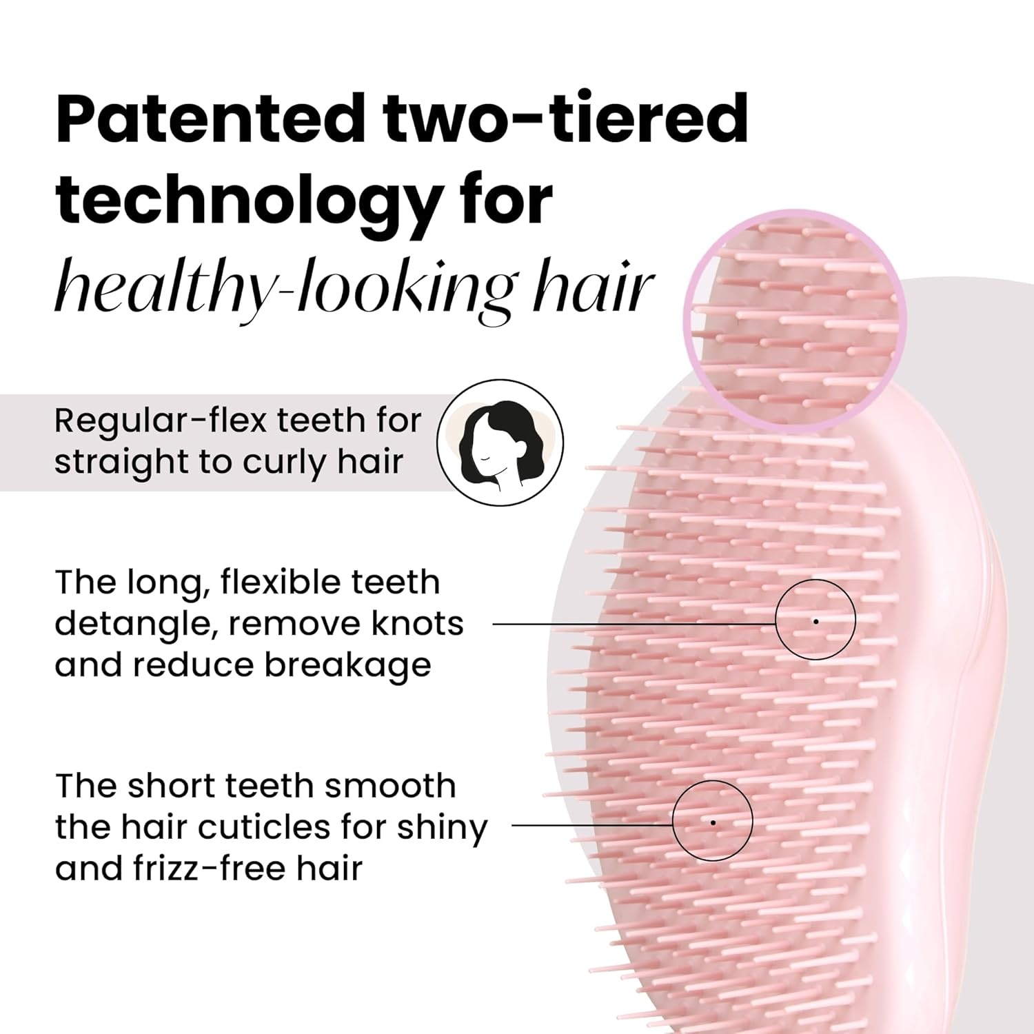 image:imageTangle Teezer Original Detangler Mini Hair Brush Millennial PinkMillennial Pink
