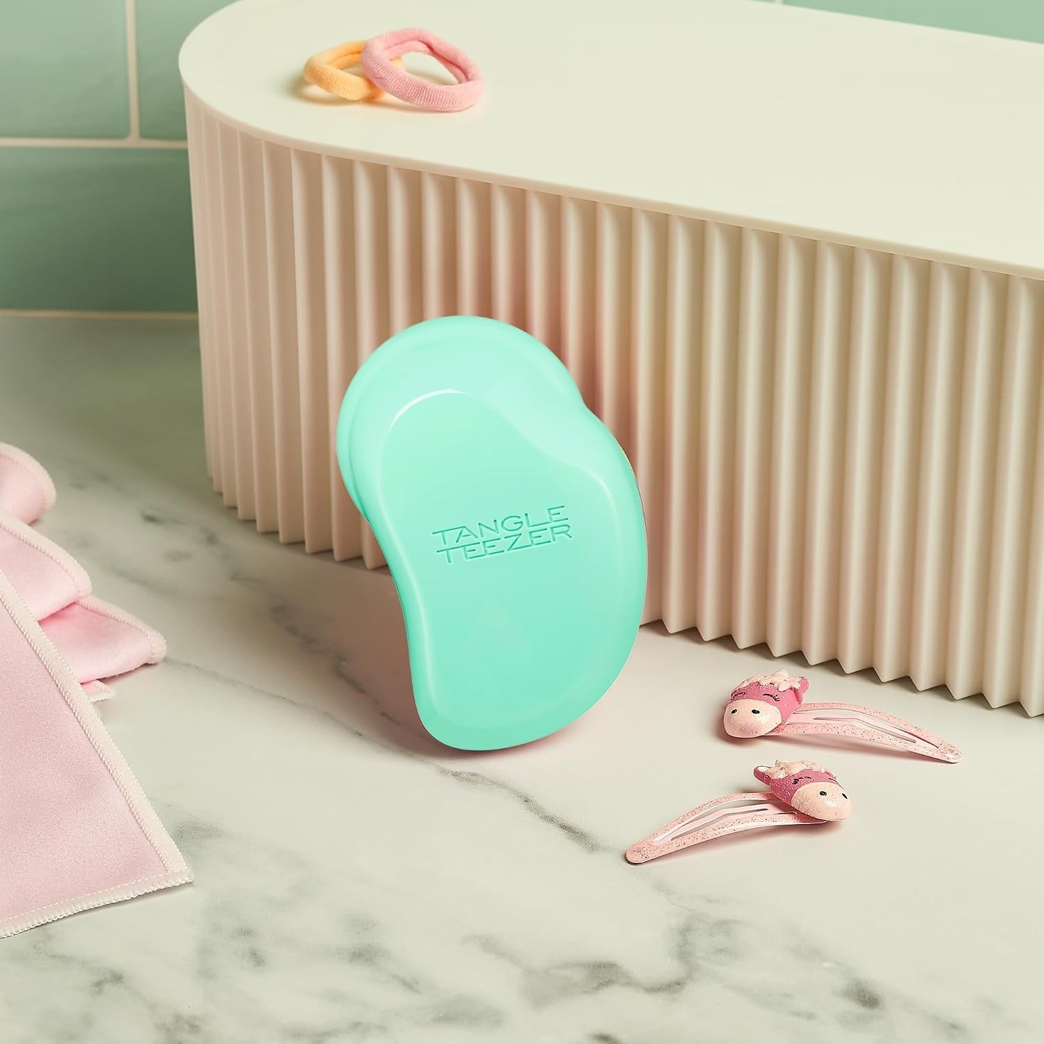 image:imageTangle Teezer Original Detangler Mini Hair Brush Millennial PinkParadise Green