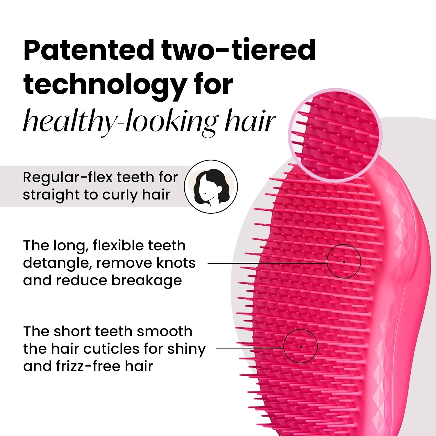 image:imageTangle Teezer Original Detangler Mini Hair Brush Millennial PinkPink Fizz