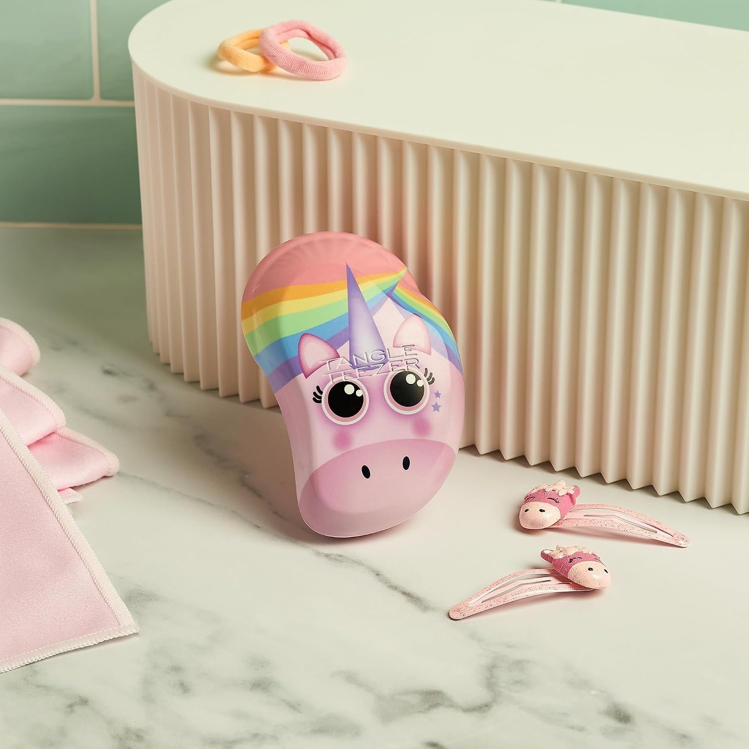 image:imageTangle Teezer Original Detangler Mini Hair Brush Millennial PinkRainbow The Unicorn