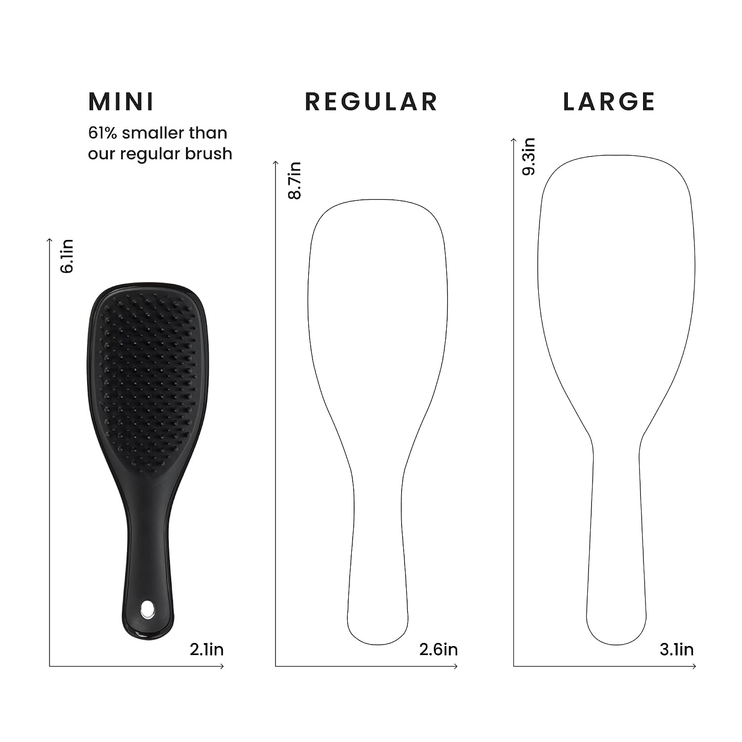 image:imageTangle Teezer Ultimate Detangler Mini Hair Brush Digital LavenderBlack