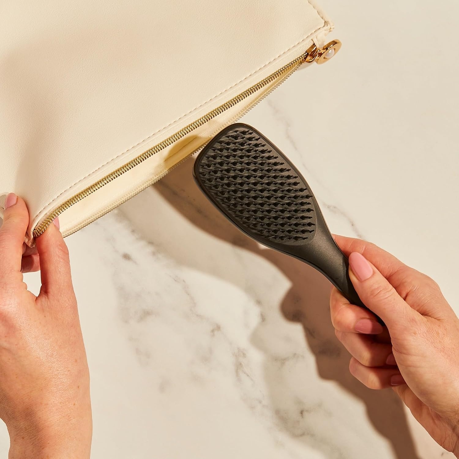 image:imageTangle Teezer Ultimate Detangler Mini Hair Brush Digital LavenderBlack