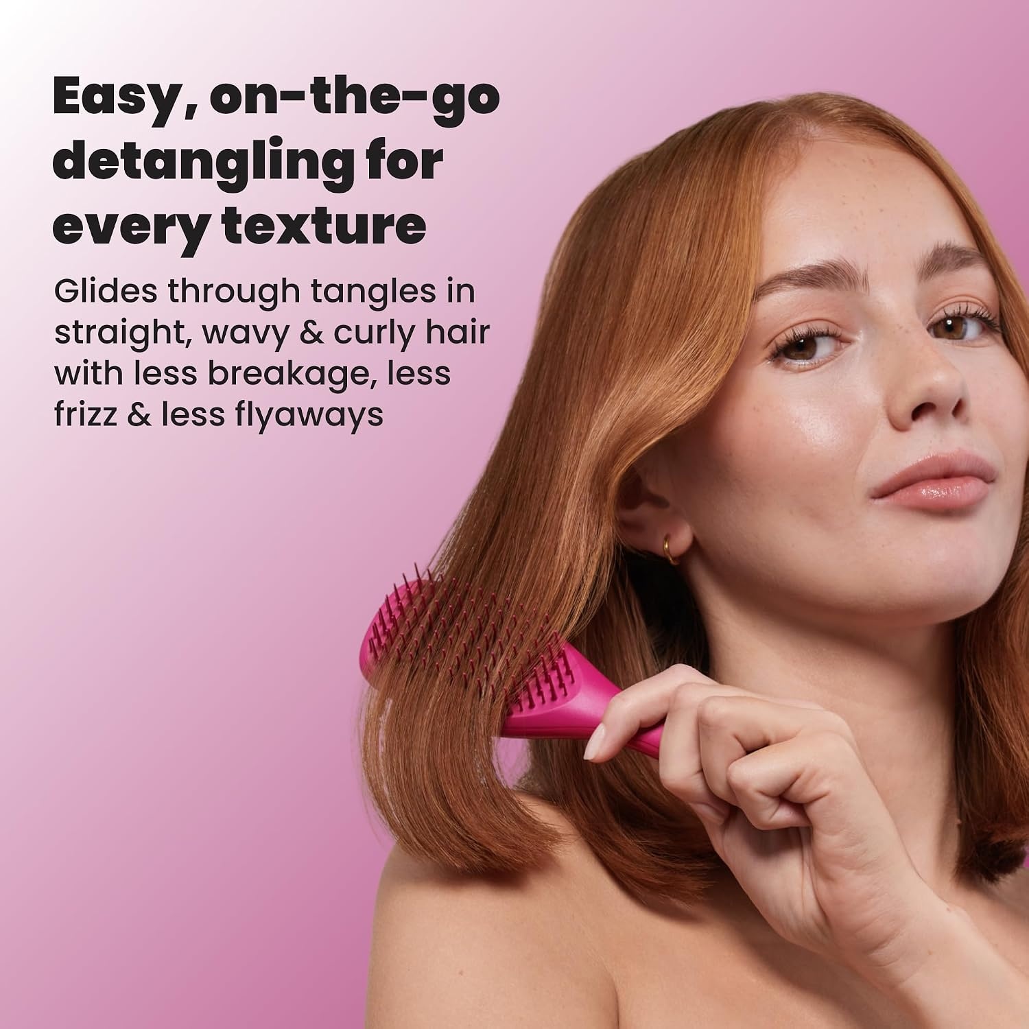 image:imageTangle Teezer Ultimate Detangler Mini Hair Brush Digital LavenderElectric Raspberry