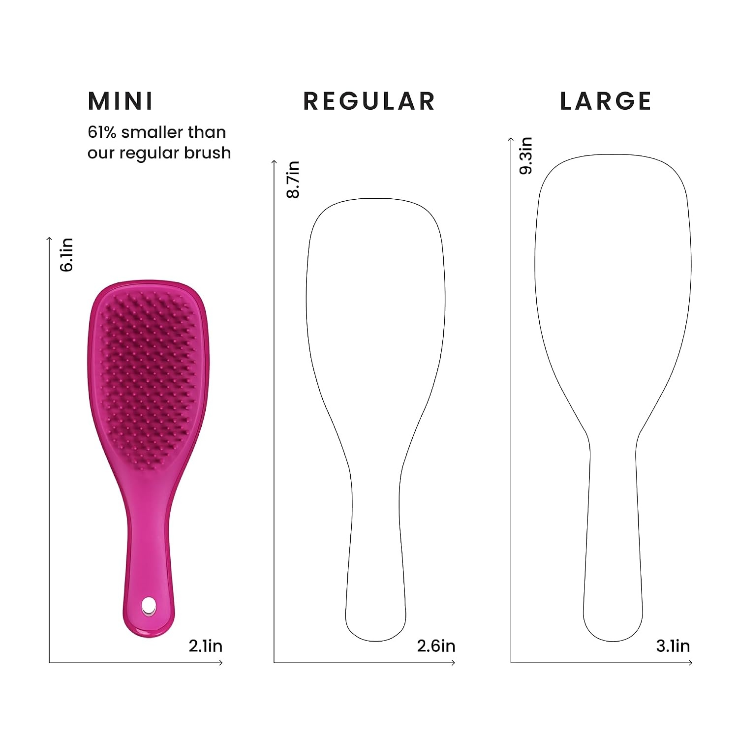 image:imageTangle Teezer Ultimate Detangler Mini Hair Brush Digital LavenderElectric Raspberry