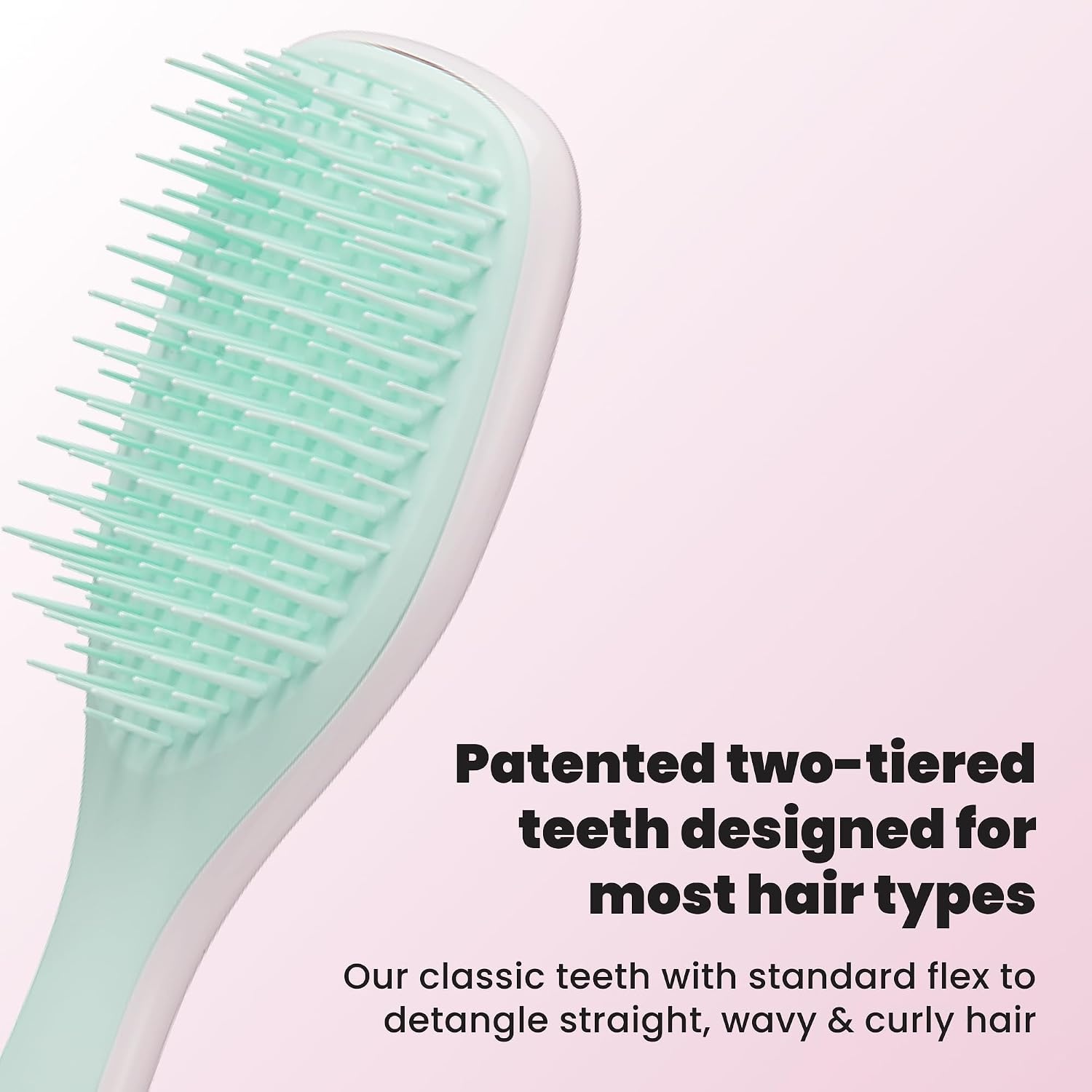 image:imageTangle Teezer Ultimate Detangler Mini Hair Brush Digital LavenderMarshmallow Pink Mint