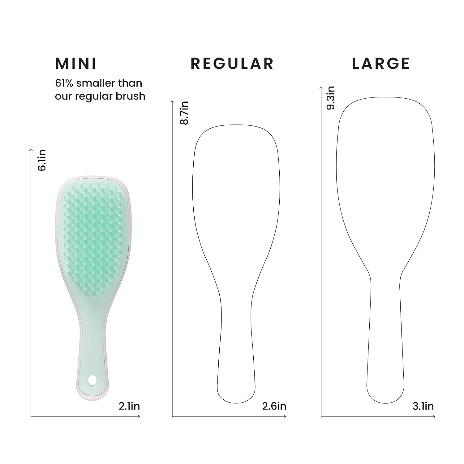 image:imageTangle Teezer Ultimate Detangler Mini Hair Brush Digital LavenderMarshmallow Pink Mint