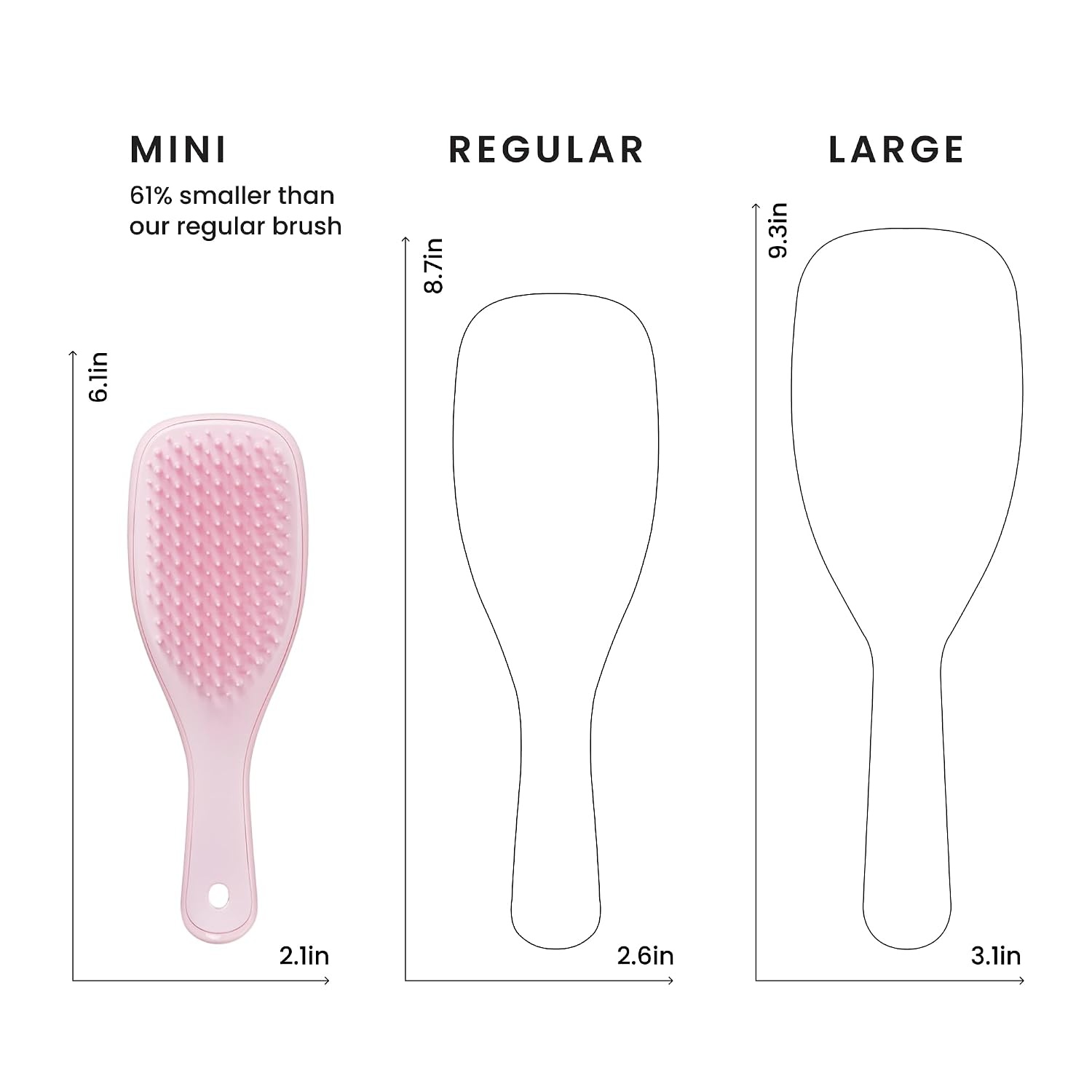image:imageTangle Teezer Ultimate Detangler Mini Hair Brush Digital LavenderMillennial Pink