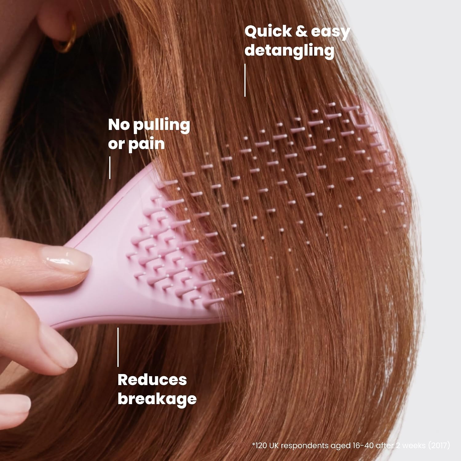 image:imageTangle Teezer Ultimate Detangler Mini Hair Brush Digital LavenderMillennial Pink