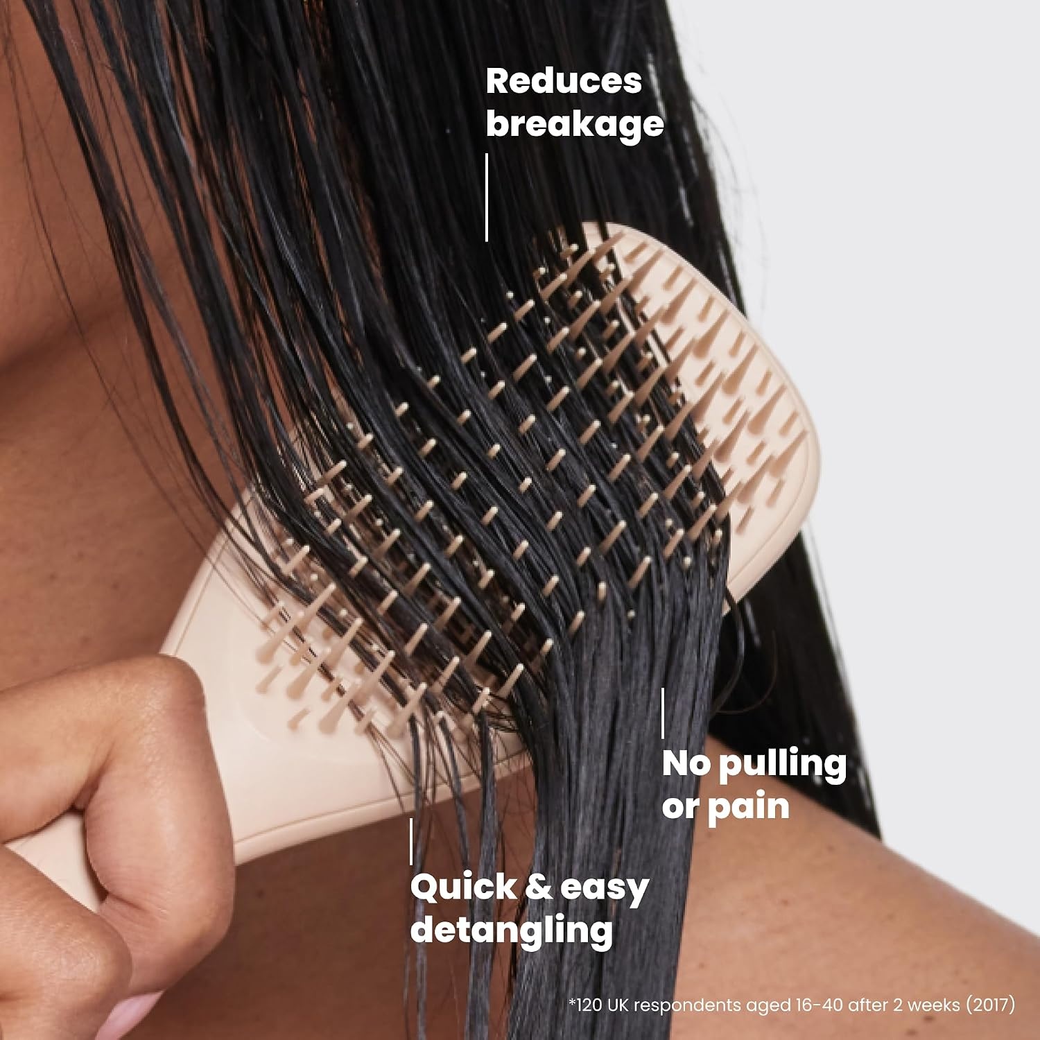 image:imageTangle Teezer Ultimate Detangler Mini Hair Brush Digital LavenderOat Cream