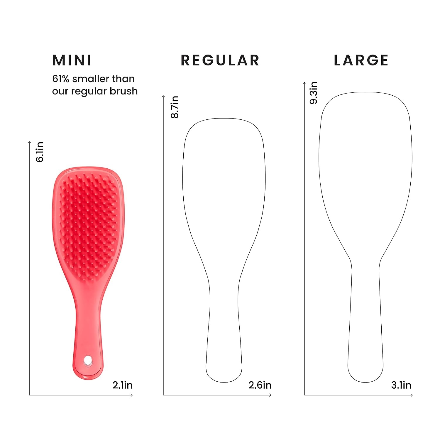 image:imageTangle Teezer Ultimate Detangler Mini Hair Brush Digital LavenderPink Punch