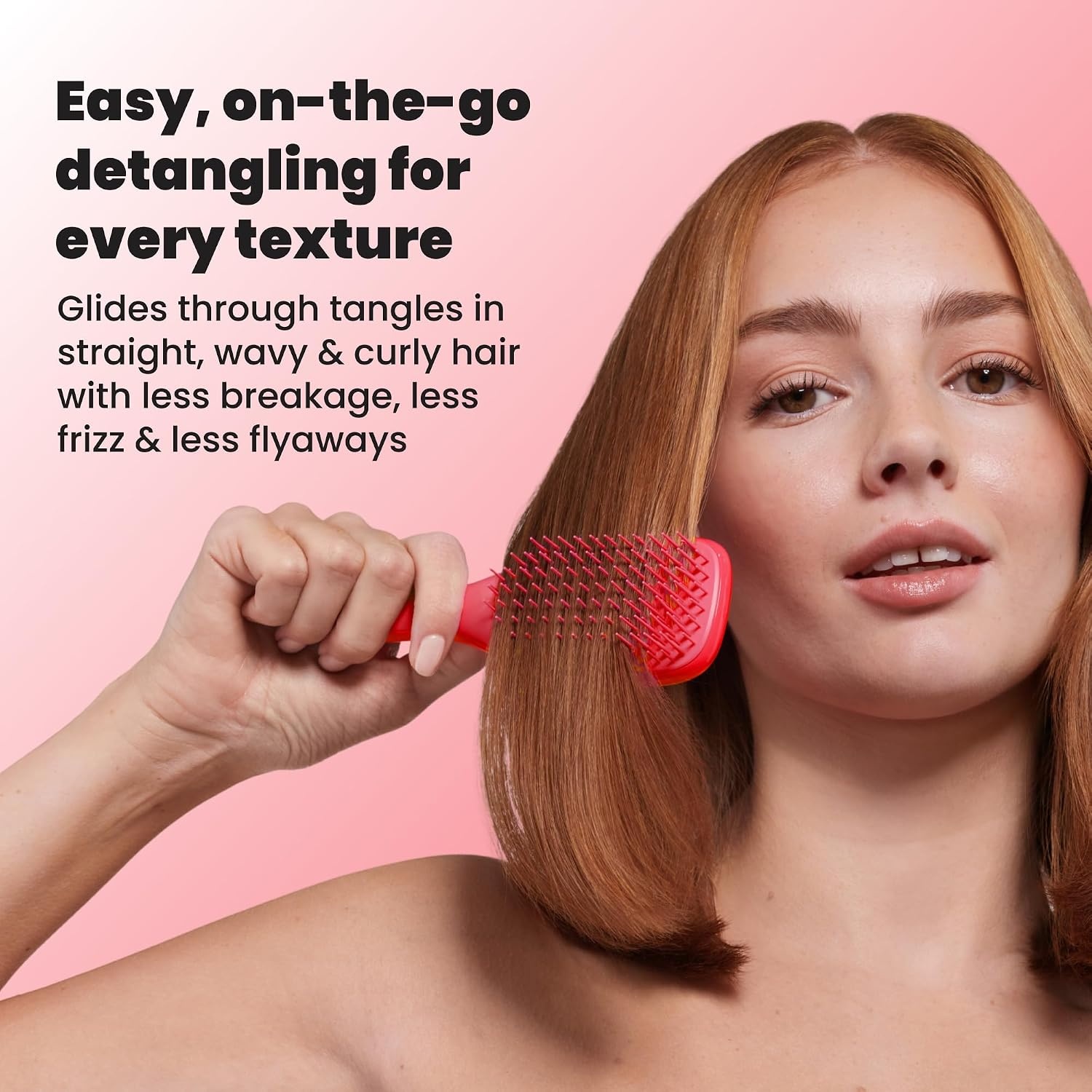 image:imageTangle Teezer Ultimate Detangler Mini Hair Brush Digital LavenderPink Punch