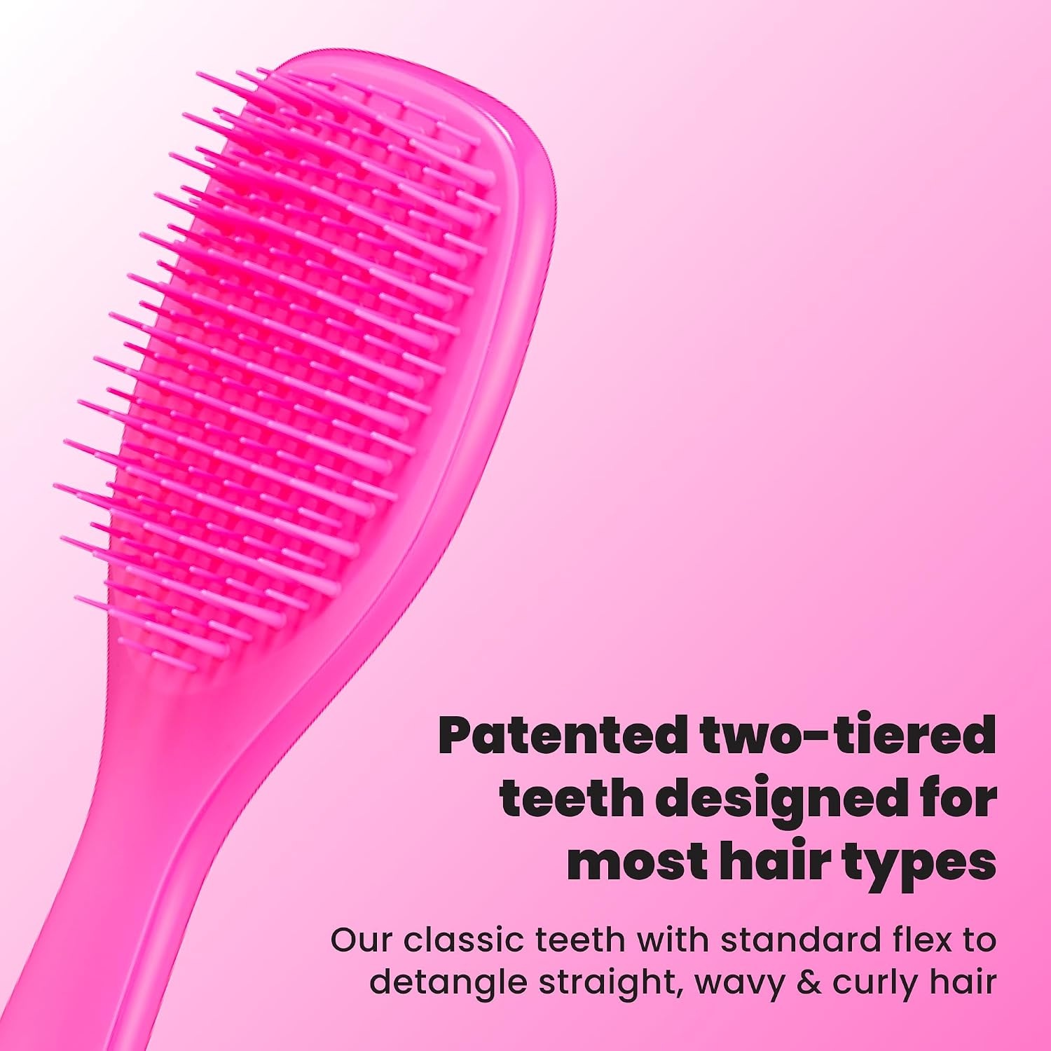 image:imageTangle Teezer Ultimate Detangler Mini Hair Brush Digital LavenderRunway Pink