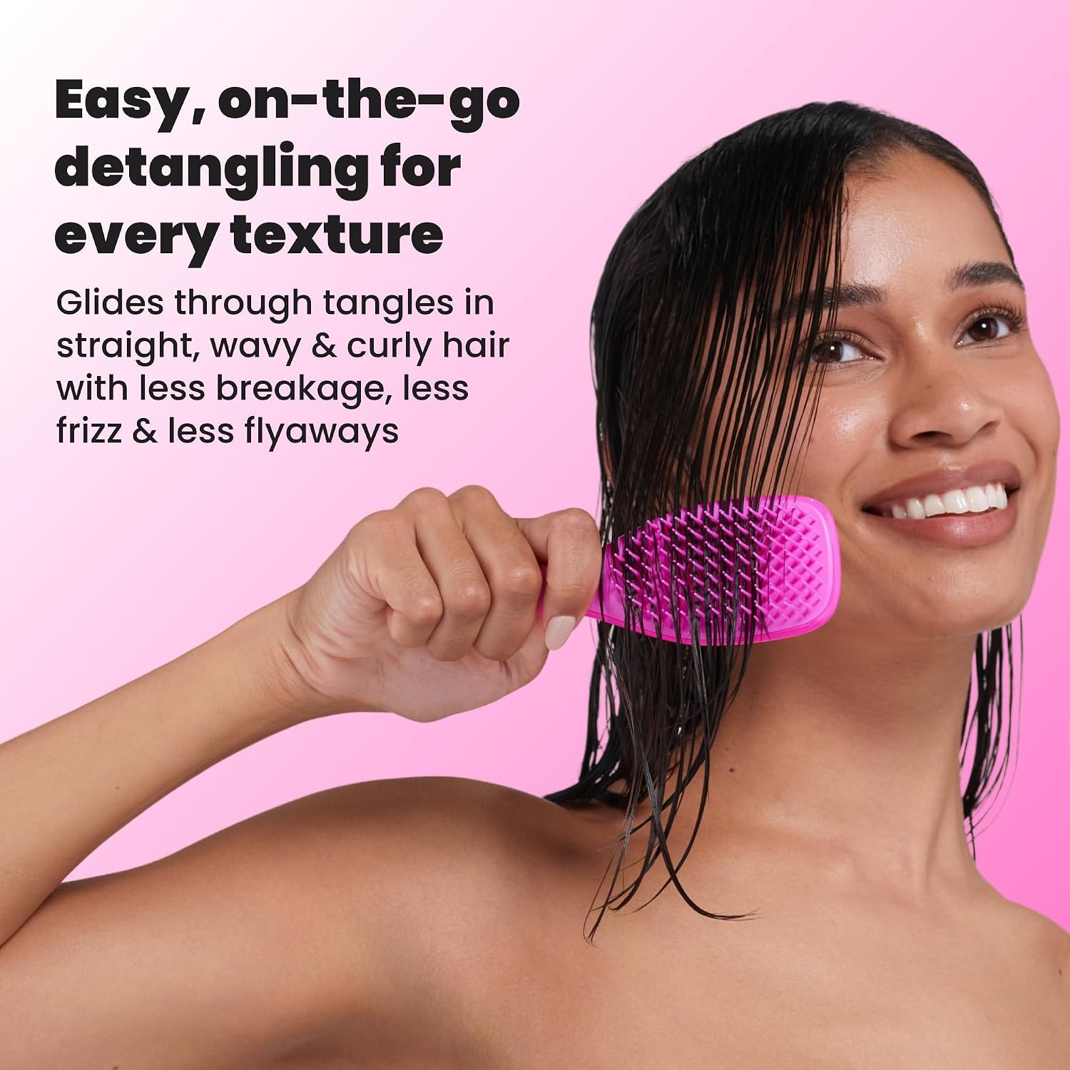 image:imageTangle Teezer Ultimate Detangler Mini Hair Brush Digital LavenderRunway Pink