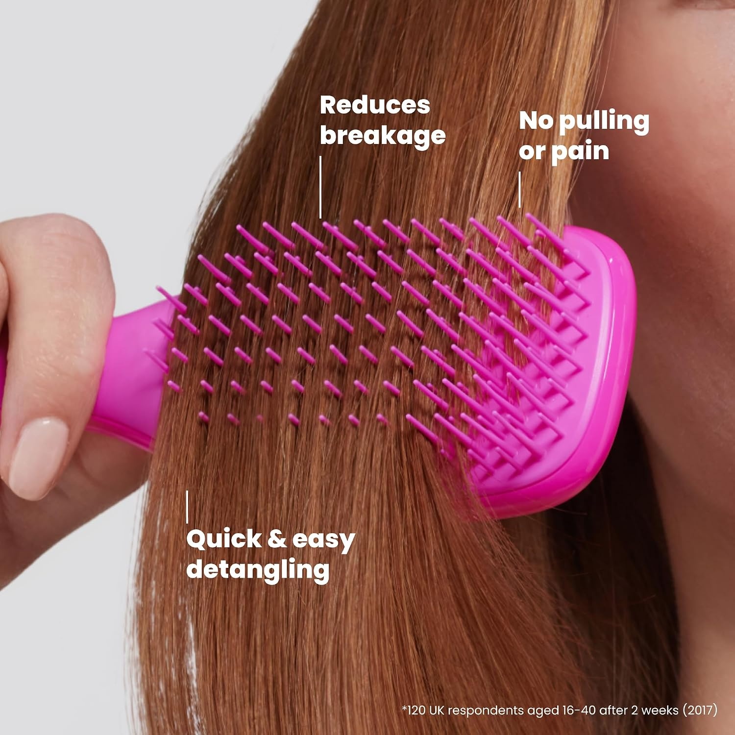 image:imageTangle Teezer Ultimate Detangler Mini Hair Brush Digital LavenderRunway Pink