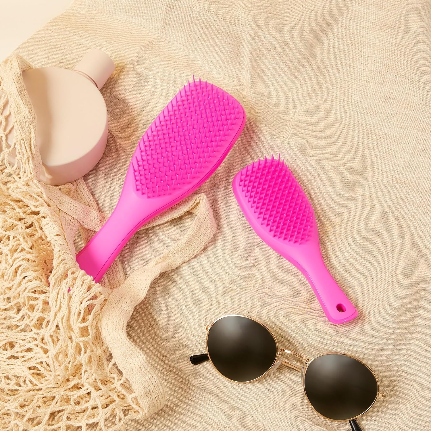 image:imageTangle Teezer Ultimate Detangler Mini Hair Brush Digital LavenderRunway Pink