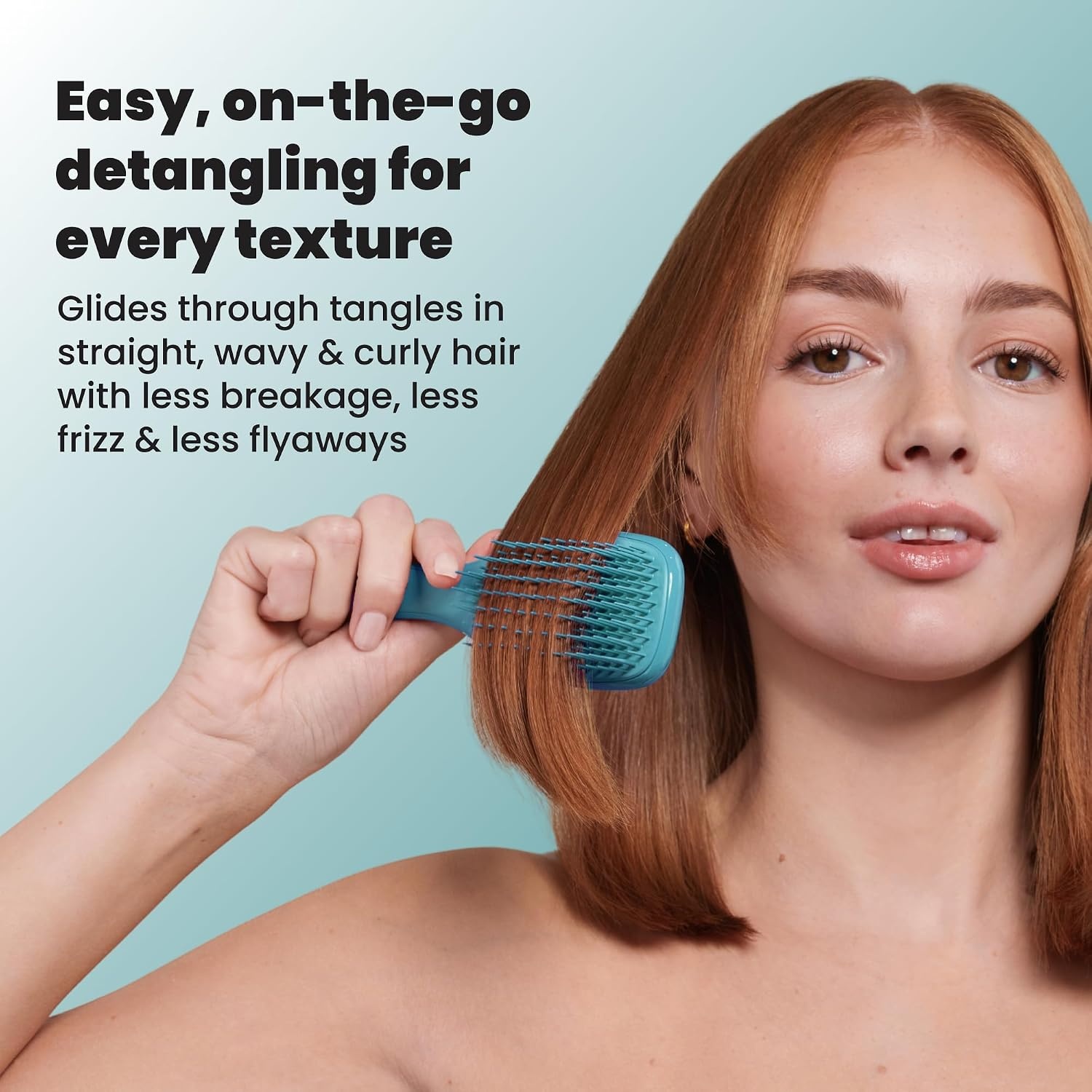 image:imageTangle Teezer Ultimate Detangler Mini Hair Brush Digital LavenderTransformative Teal