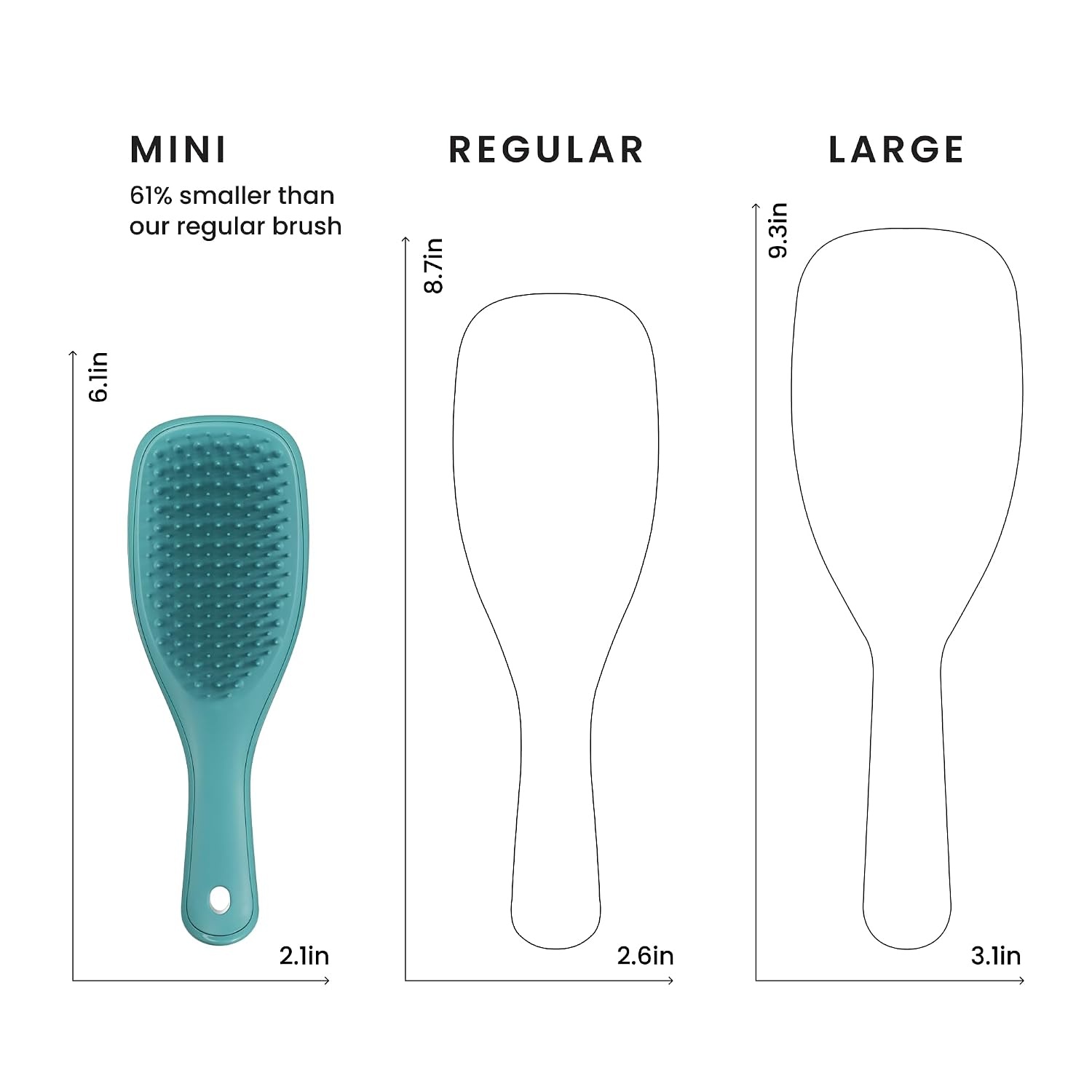 image:imageTangle Teezer Ultimate Detangler Mini Hair Brush Digital LavenderTransformative Teal