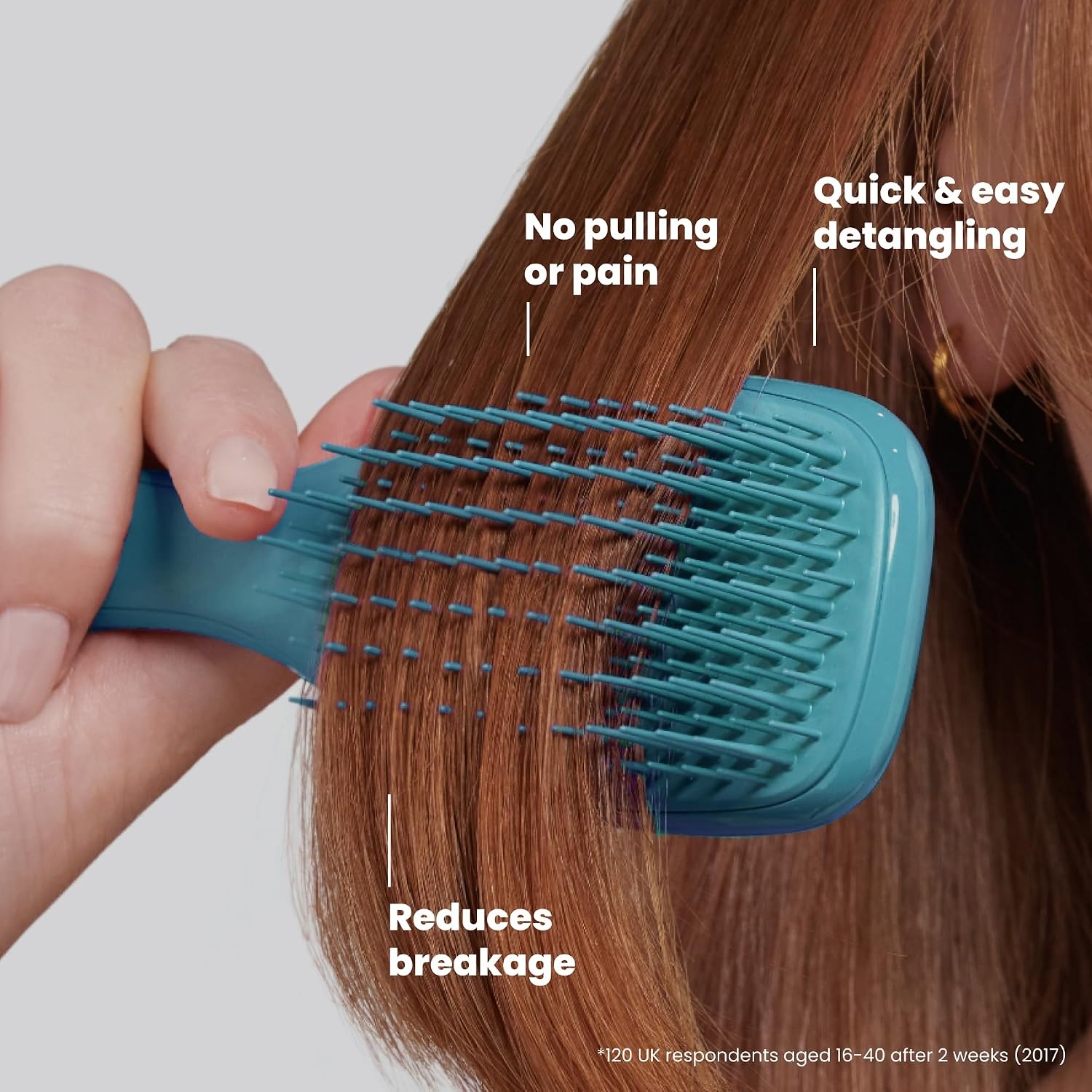 image:imageTangle Teezer Ultimate Detangler Mini Hair Brush Digital LavenderTransformative Teal