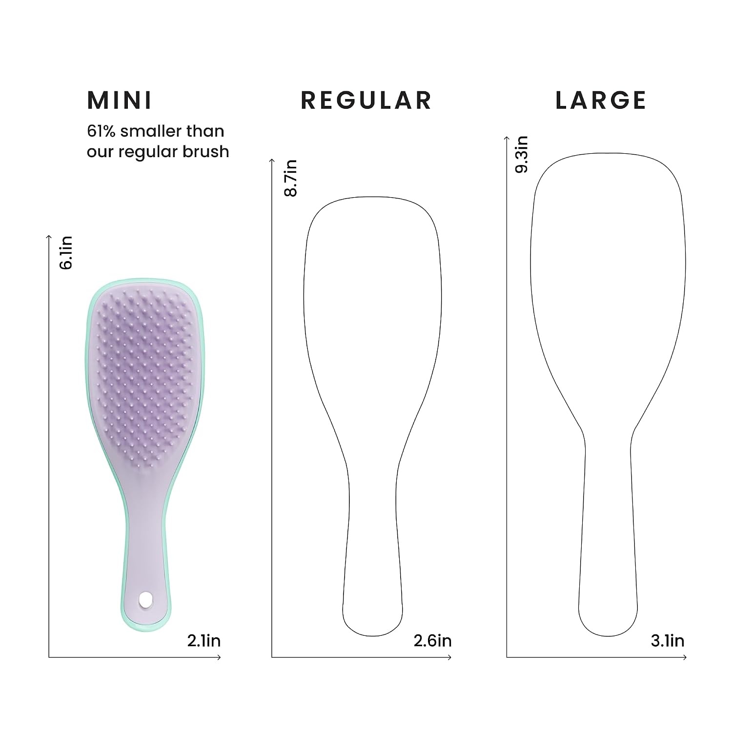 image:imageTangle Teezer Ultimate Detangler Mini Hair Brush Digital LavenderWisteria Leaf