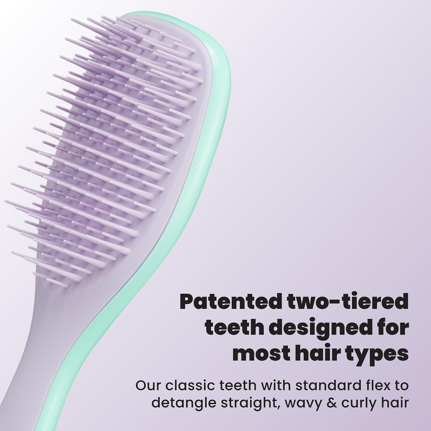 image:imageTangle Teezer Ultimate Detangler Mini Hair Brush Digital LavenderWisteria Leaf