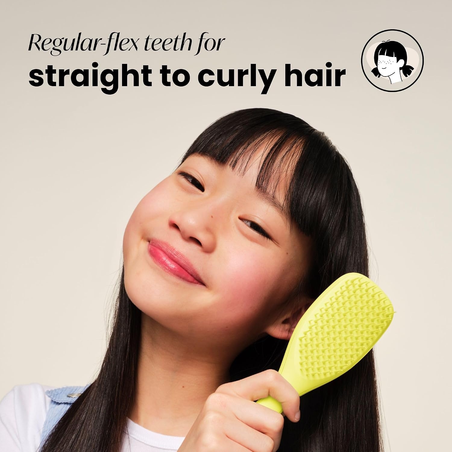 image:imageTangle Teezer Ultimate Detangler Mini Hair Brush Hyper Yellow