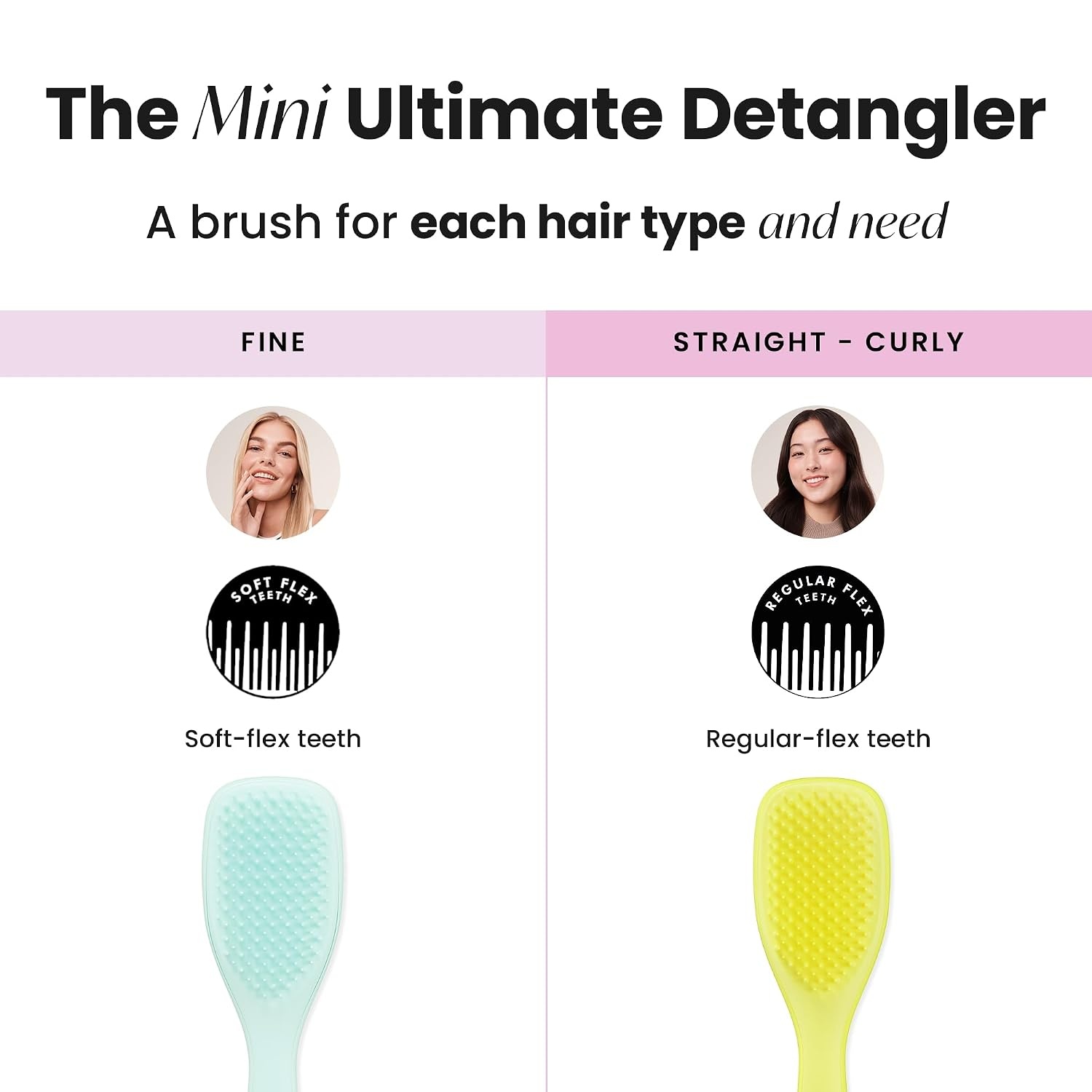image:imageTangle Teezer Ultimate Detangler Mini Hair Brush Hyper Yellow