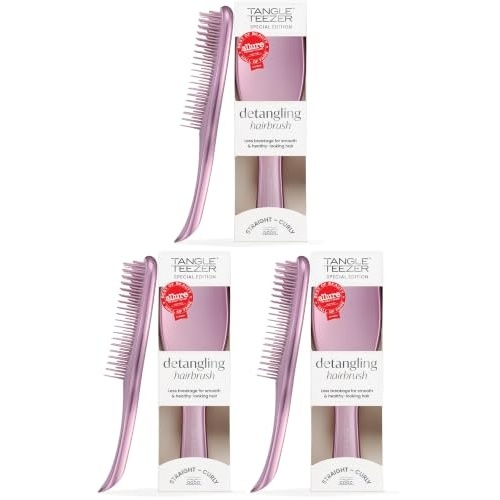 image:imageTangle Teezer Chrome Ultimate Detangler Brush Straight to Curly GoldMauve