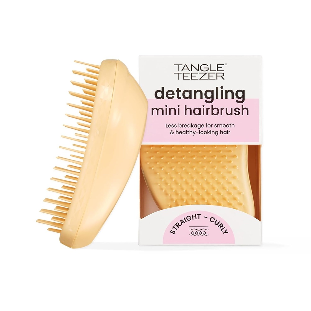 image:imageTangle Teezer Original Detangler Mini Hair Brush Millennial PinkButtercup Yellow