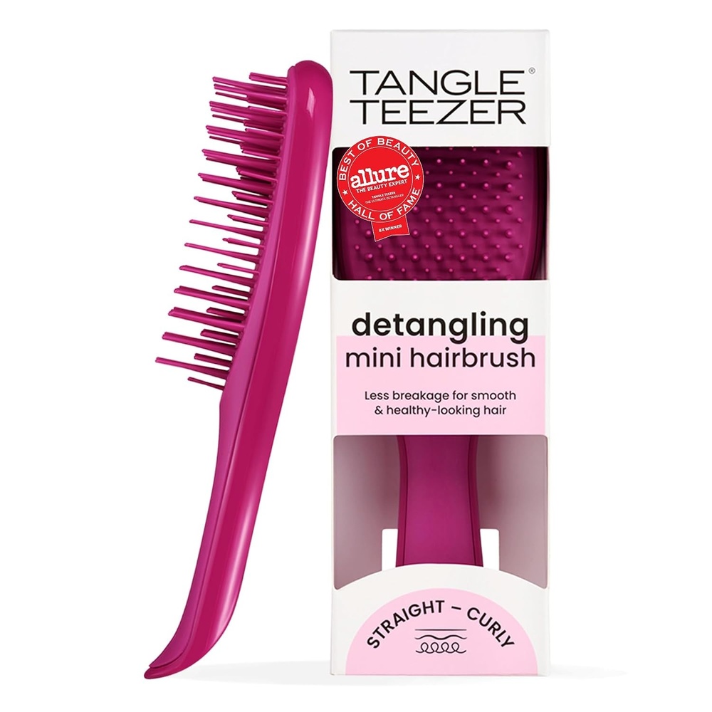 image:imageTangle Teezer Ultimate Detangler Mini Hair Brush Digital LavenderElectric Raspberry