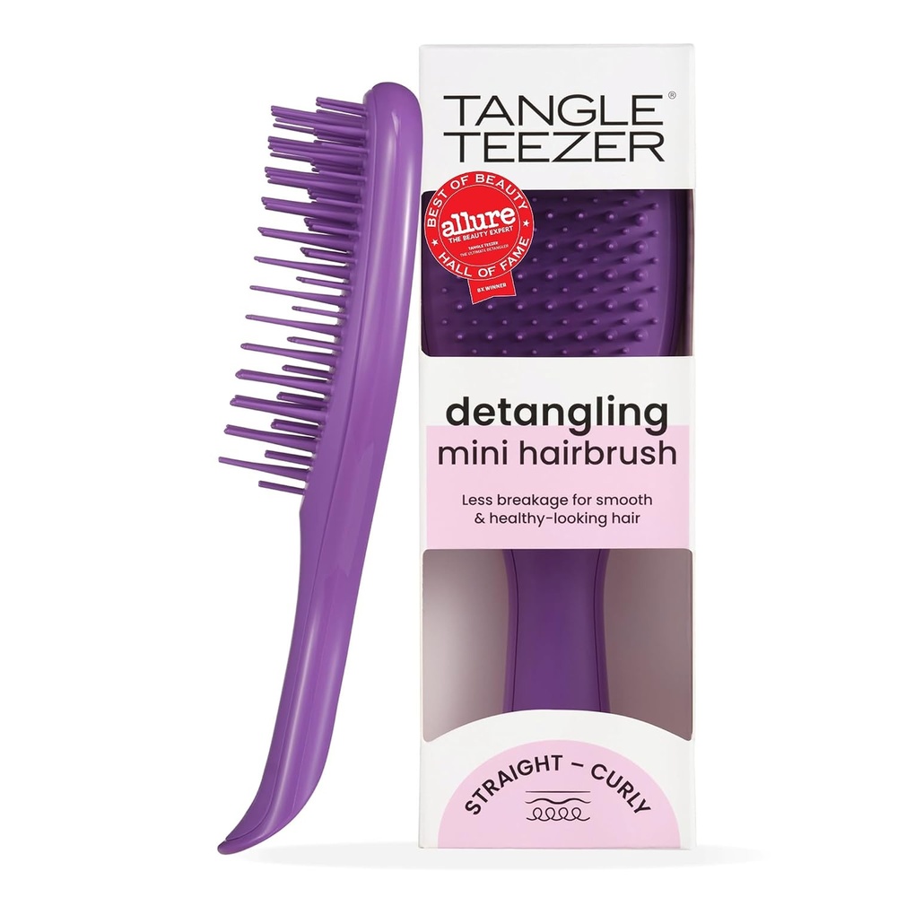 image:imageTangle Teezer Ultimate Detangler Mini Hair Brush Digital LavenderFresh Purple
