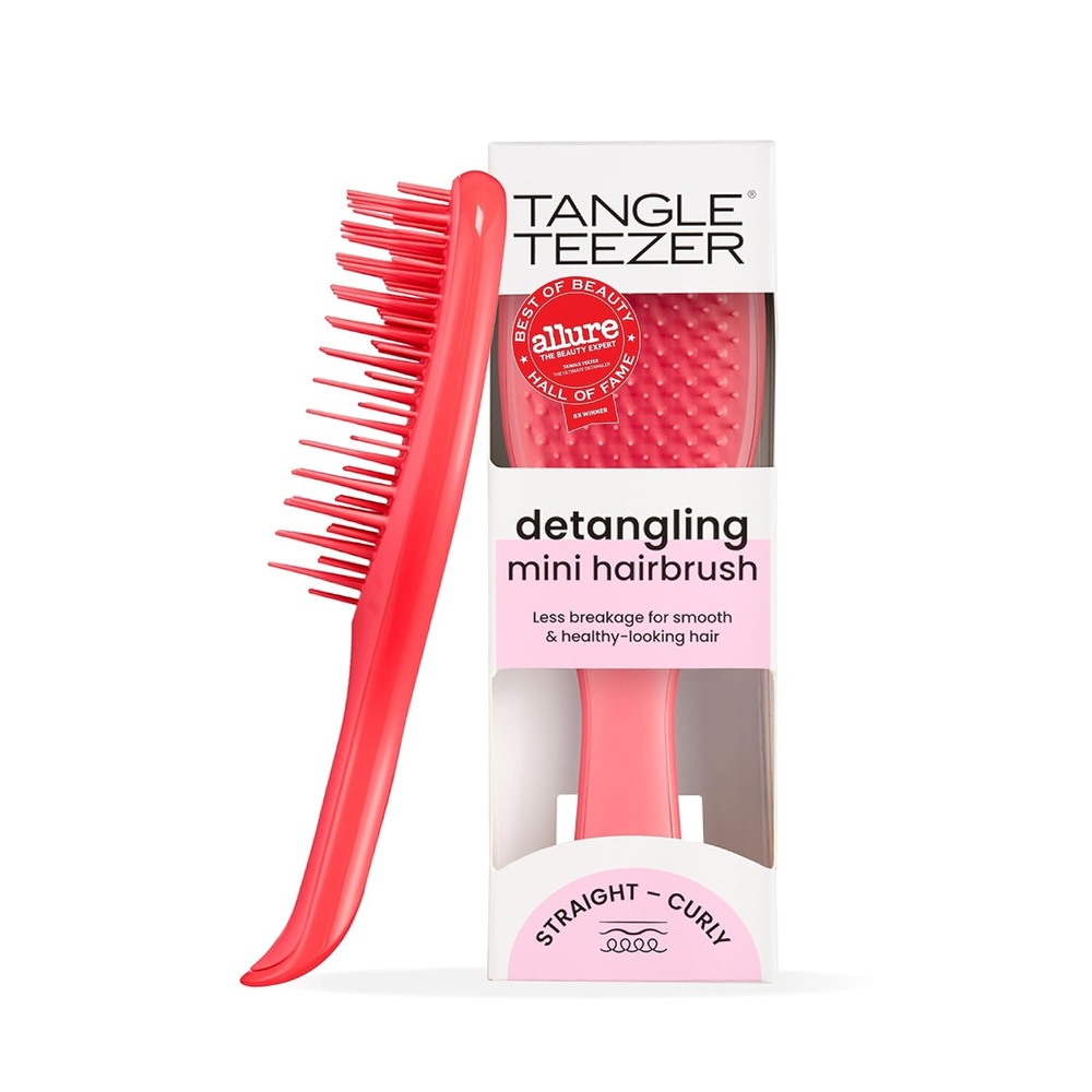 image:imageTangle Teezer Ultimate Detangler Mini Hair Brush Digital LavenderPink Punch