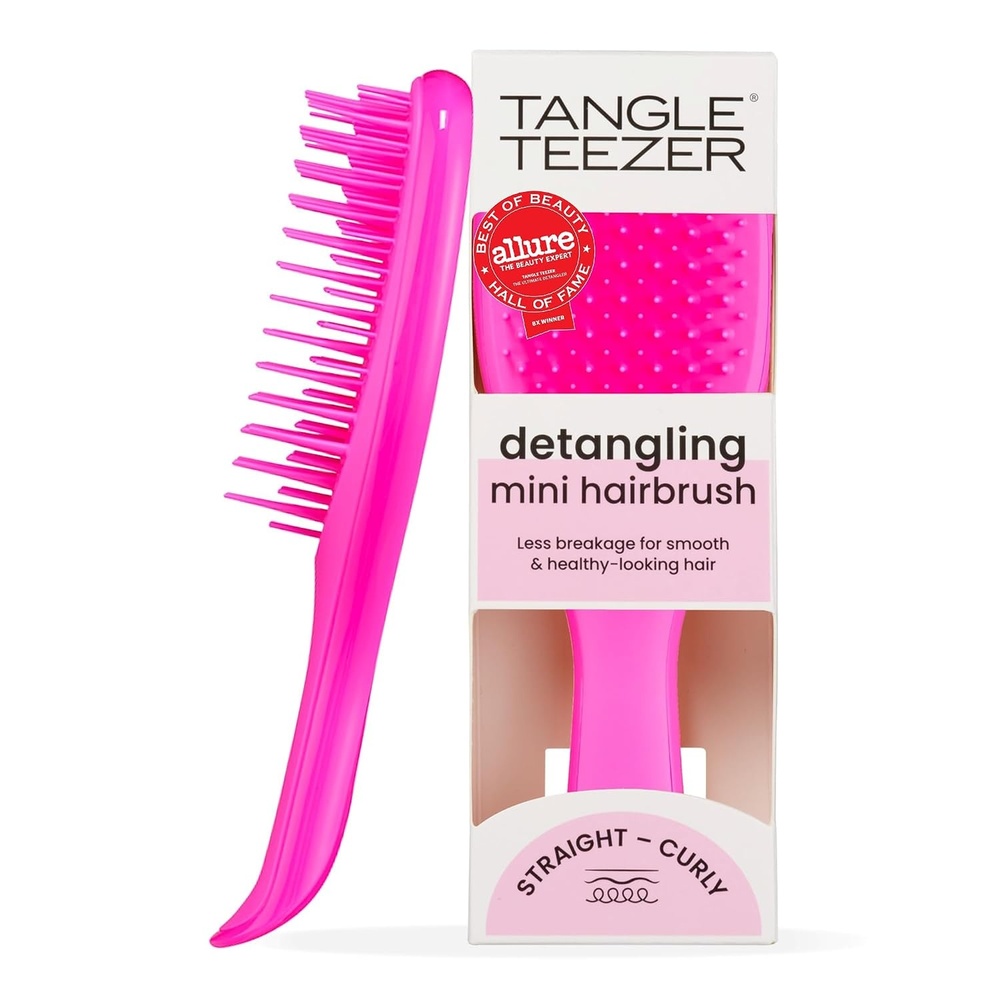 image:imageTangle Teezer Ultimate Detangler Mini Hair Brush Digital LavenderRunway Pink