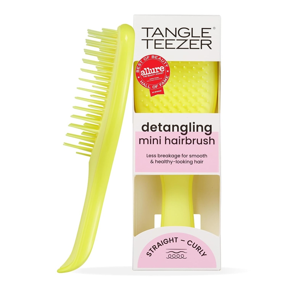 image:imageTangle Teezer Ultimate Detangler Mini Hair Brush Hyper Yellow