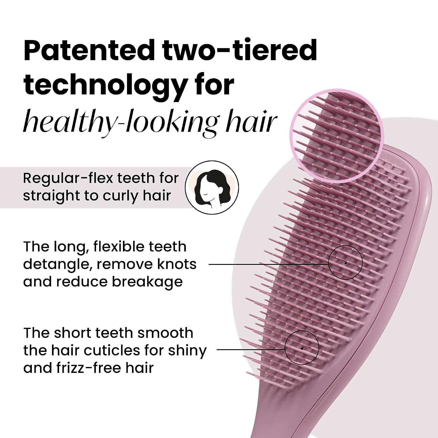 image:imageTangle Teezer PlantBased Ultimate Detangler Brush All Hair Types OrangeEarthy Purple