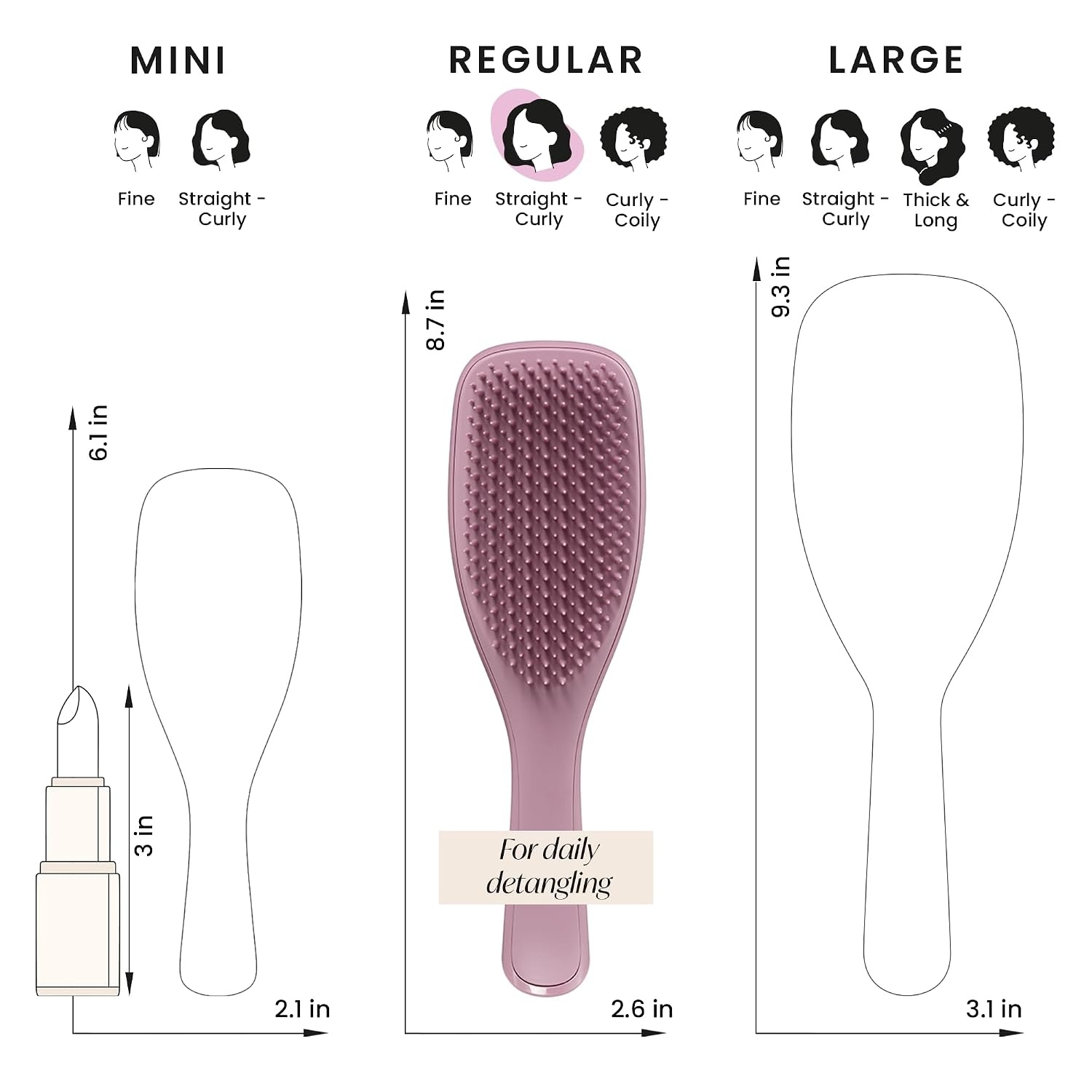 image:imageTangle Teezer PlantBased Ultimate Detangler Brush All Hair Types OrangeEarthy Purple