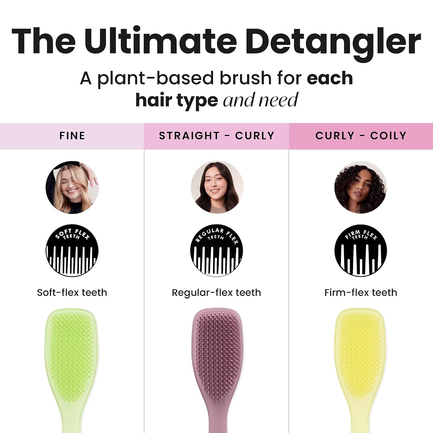 image:imageTangle Teezer PlantBased Ultimate Detangler Brush All Hair Types OrangeEarthy Purple