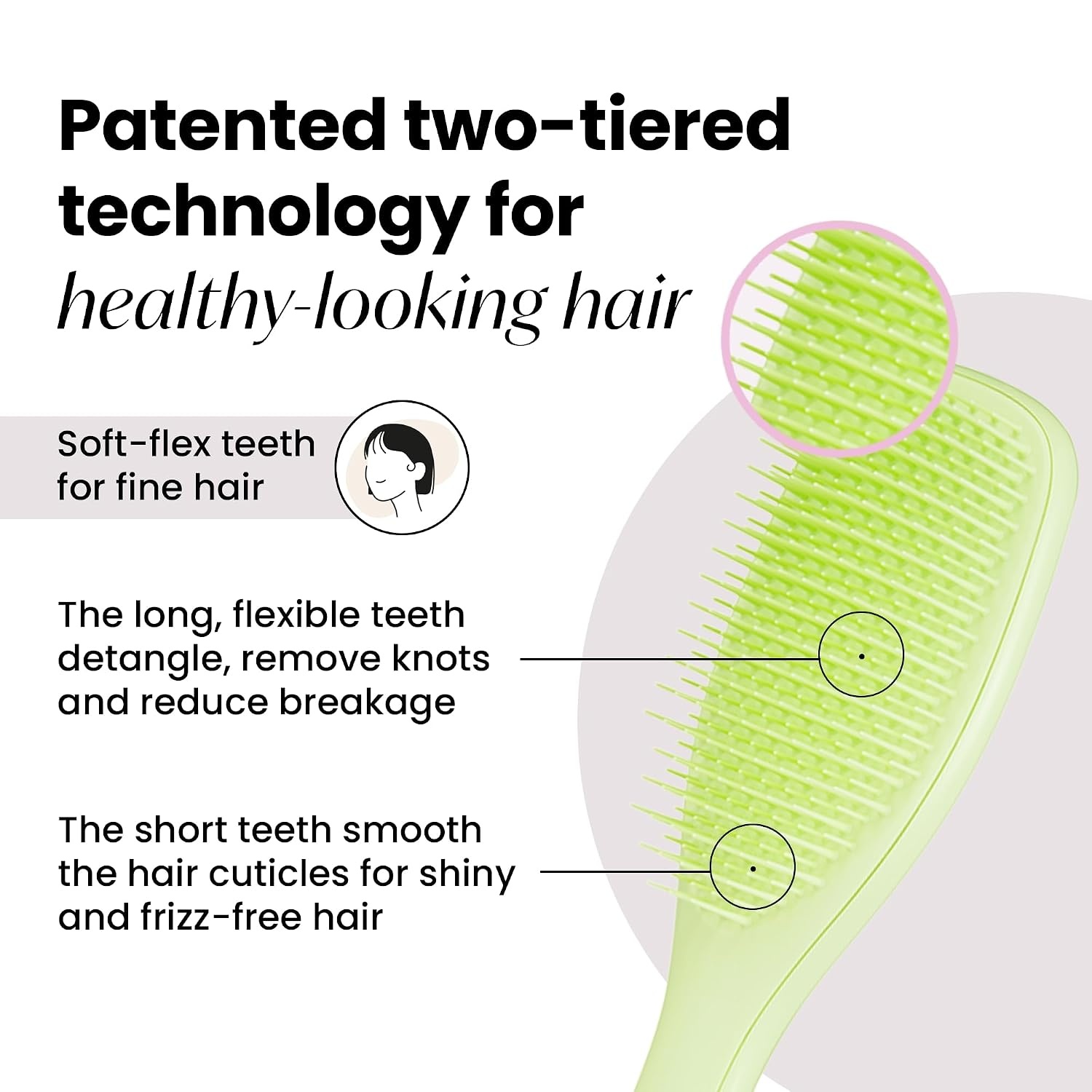 image:imageTangle Teezer PlantBased Ultimate Detangler Brush All Hair Types OrangeMatcha Green