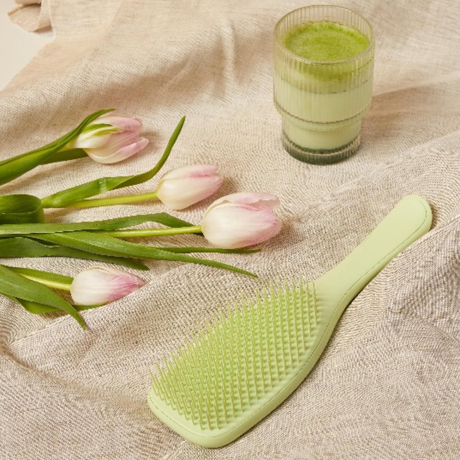 image:imageTangle Teezer PlantBased Ultimate Detangler Brush All Hair Types OrangeMatcha Green