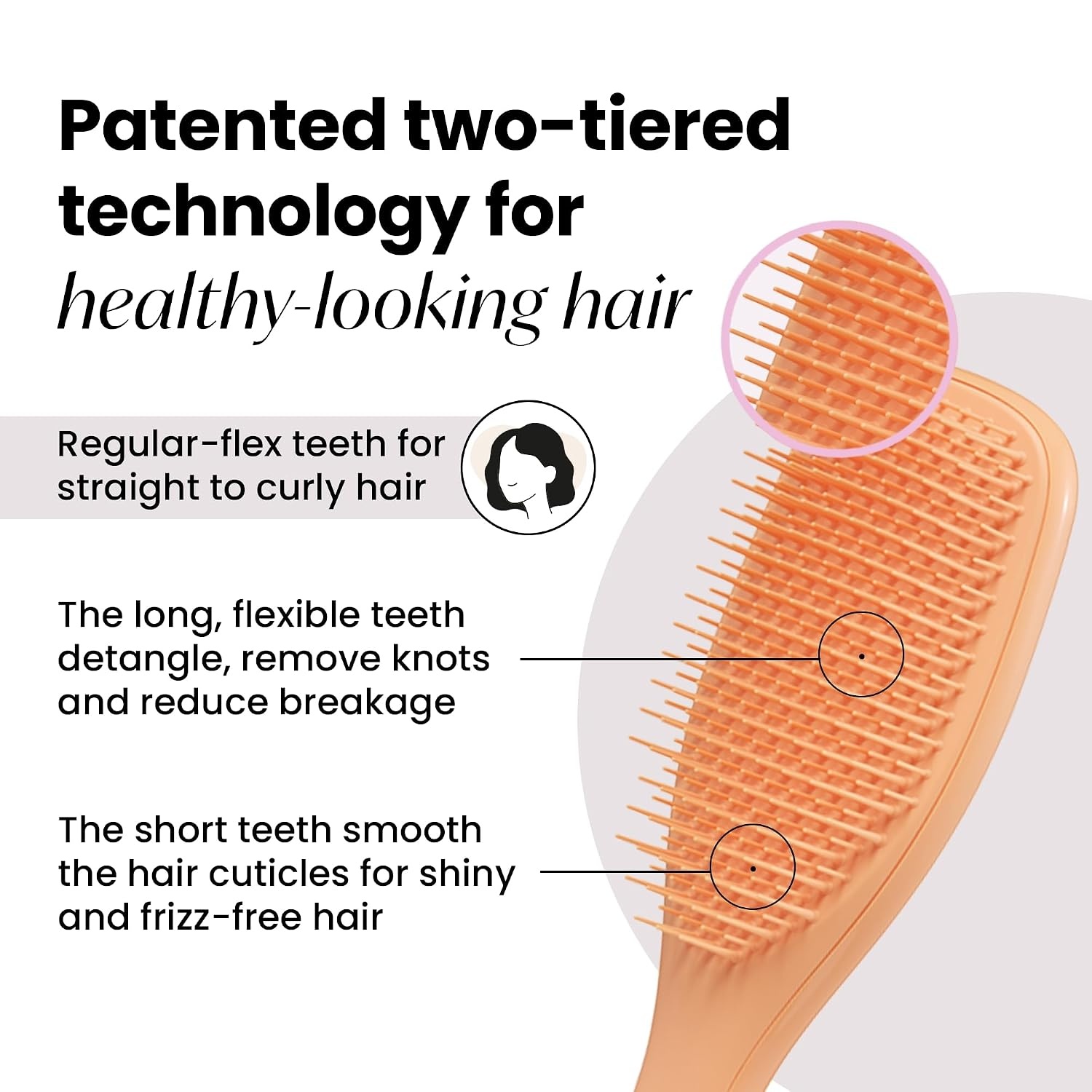 image:imageTangle Teezer PlantBased Ultimate Detangler Brush All Hair Types OrangeOrange