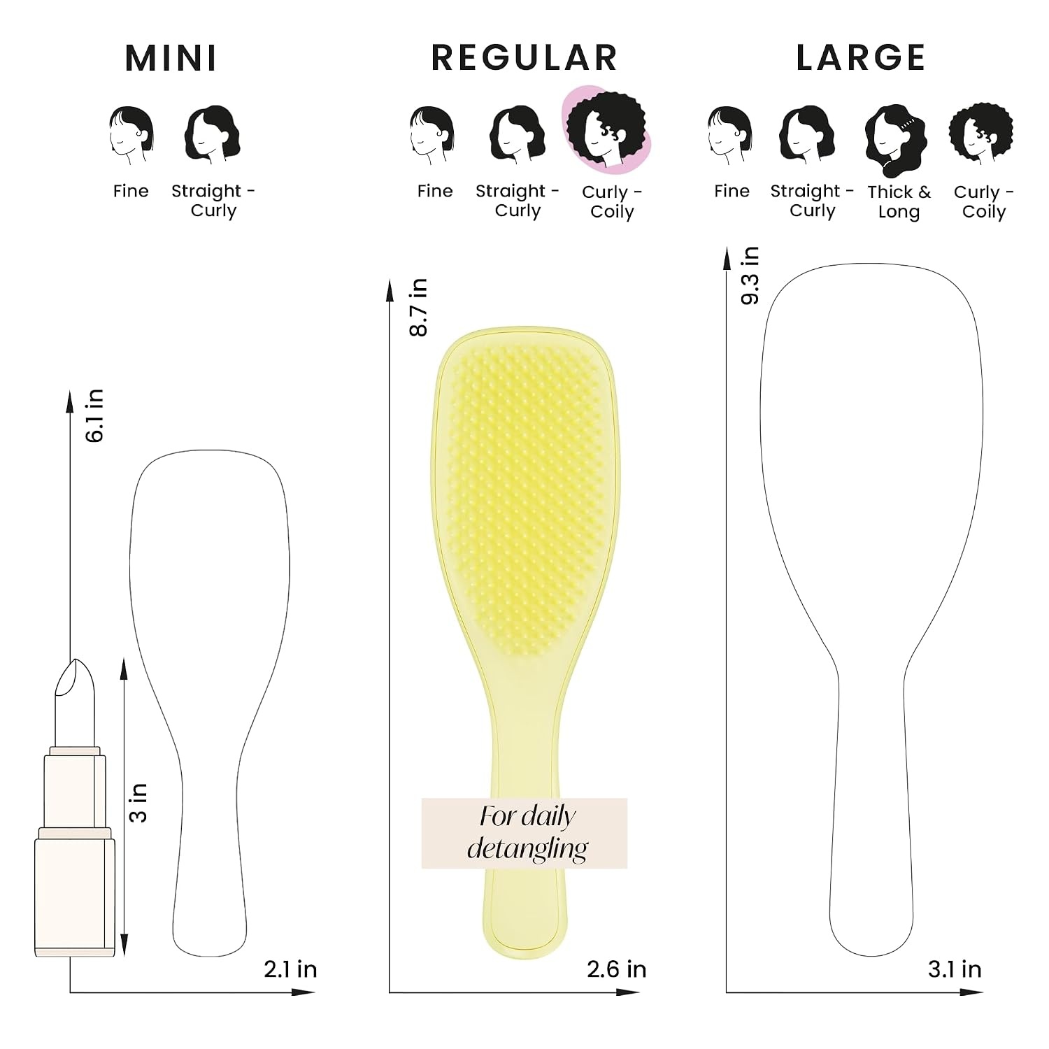 image:imageTangle Teezer PlantBased Ultimate Detangler Brush All Hair Types OrangePastel Yellow