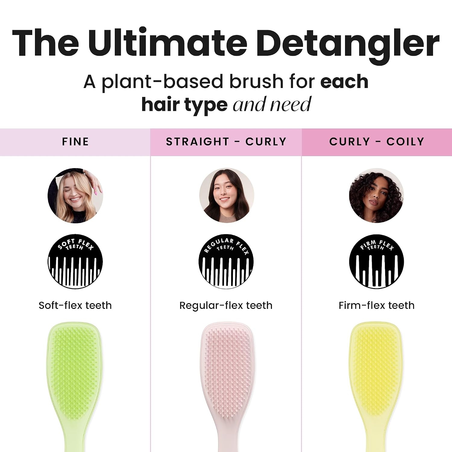 image:imageTangle Teezer PlantBased Ultimate Detangler Brush All Hair Types OrangePastel Yellow