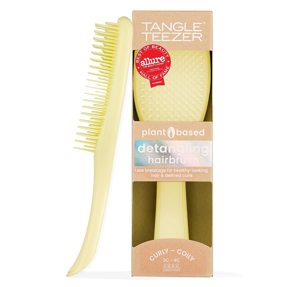 image:imageTangle Teezer PlantBased Ultimate Detangler Brush All Hair Types OrangePastel Yellow